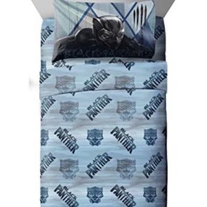 New Marvel Black Panther 3 Piece Twin Sheet Set
